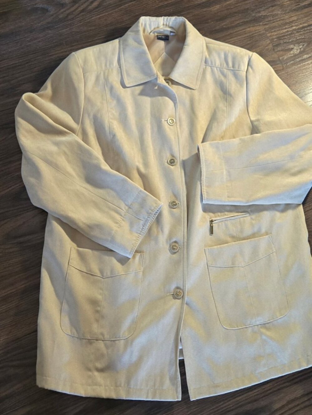 INFINITY Women's Polyester Ultrasuede Trench Coat NWOT/SIZE 18